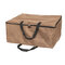 Linen Cotton Zipper Quilt Storage Bag Thickening Moistureproof Solid Tote Bag - Coffee