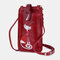 Women Crossbody Bag Cute Cat Pattern Handbag Phone Bag - Red