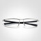 पुरुषों की महिला Classic रिमलेस चश्मा कैजुअल UV400 सनस्क्रीन क्लियर लेंस चश्मा - चांदी