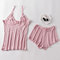 Thread Pajamas Women's Season Ice Silk Sling Shorts Two-piece Sexy Thin Ladies Home Service Suit - Pink