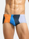 Men Geometric Print Soft Moisture Wicking Breathable Swimwear - Blue