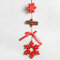 Pendentif en bois de Noël créatif suspendu ornement de Noël étoiles forme d'angle d'arbre de Noël de neige  - #4