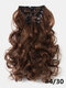 23 Colors 16 Clip Long Curly Wig Piece High Temperature Fiber Fluffy Non-Marking Hair Extension - 14