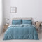 Velvet Stripe Solid Color Three-piece For Bedding Home Textiles - Green