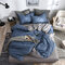 4-teiliges, minimalistisches Gitter-Bettwäsche-Set, gesteppte Steppdecke, Bettbezug, Kissenbezüge, Queen-Size-Größe - #1