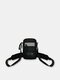 Men Nylon Reflective Design Large Capacity Crossbody Bag Lightweight Phone Bag Shoulder Bag - Black