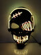 1 PC One-Eyed Pirate Mask Halloween LED Light Up Mask For Festival Halloween Cosplay Costume For Men Women Kids - Yellow