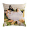 Cute Cat Printing Linen Cushion Cover Colorful Cats Pattern Decorative Throw Pillow Case For Sofa Pillowcase - #12