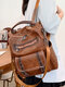Vintage Handbag Travel School Backpack Sport Shoulder Bags - Brown