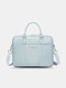 Sac d'ordinateur portable simple 13.3/14/15.6 pouces Sac à bandoulière imperméable et résistant aux chocs pour valise - Bleu clair