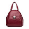 Women Elegant Handbag Shopping Outdoor Shoulder Bag Satchel - Wine Red