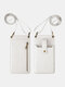 Women Alligato PU leather Clutch Bag Card Bag Phone Bag Crossbody Bag Phone Case Makeup mirror - White