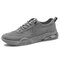 Men Breathable Ice Silk Cloth Hard Wearing Casual Skate Shoes - Gray