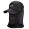 Men Women Summer Thin Quick-dry Baseball Hat Outdoor Casual Sports Neck Protect Removable Cap - Black
