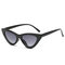 Women Retro Cat Eye Sunglasses Outdoor Anti UV Eyeglasses Thin Face HD View Sunglasses - Black Gray