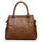 Women Vintage High-end Handbags Large Capacity Crossbody Bag - Coffee