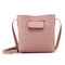 Women PU Leather Soft Crossbody Bag Shoulder Bag Dating Bag - Pink