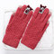 Knit Christmas Gloves Touch Screen Outdoor Gloves  - 018F-rubber red