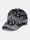 Unisex Dacron Paisley Print Trendy Punk All-match Adjustable Outdoor Sunshade Peaked Caps Baseball Caps - Black