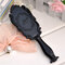 Portable Massage Hair Comb Antique Rose Anti-Static Comb Hair Salon Styling Tool Hair Care - Black