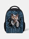 Animal Creative Cartoon Cute Cat Casual Style Backpack Schoolbag - #03