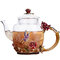 High Borosilicate Glass Teapot Set Enamel Teapot Exquisite Flower Butterfly Printed Kettle - #3