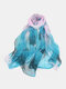 महिला जॉर्जट रमज़ान दोहरे उपयोग वाले पुष्प पैटर्न लंबे पतले स्कार्फ शाल - #02