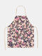 Butterfly Pattern Cleaning Colorful Aprons Home Cooking Kitchen Apron Cook Wear Cotton Linen Adult Bibs - #14