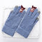 Knit Christmas Gloves Touch Screen Outdoor Gloves  - 018F-sky blue