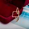 Simple Copper Square Triangular Cube Geometry Hollow Exaggerated Ring - #2