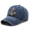 Outdoor Personalized Edging Washed Denim Baseball Cap Sunshade Hat - Navy