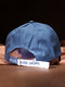 Unisex Cotton Side Embroidery Letter Casual Outdoor Sunshade Baseball Hat - Blue