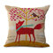 Travesseiro de linho família Foxhound adorável Caso Capa de almofada de sofá de tecido doméstico - #5