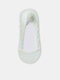 10 Pairs Women Cotton Solid Color Lace Silicone Non-slip Shallow Mouth Invisible Socks - Light Green