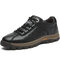 Men Retro Microfiber Leather Non Slip Wearable Outdoor Casual Shoes  - Black