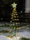 1 PC Plastic Solar Energy Christmas Tree Decoration Self-assembly Multicolor LED Light Garden Lawn Outdoor Light - Yellow