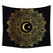 Bohemio indio geométrico luna fondo tapiz tapiz decoración del hogar pintura estera de la yoga - #5