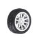 4PCS Alloy Wheels Tire Set Rims & Axles Model Car For 1/64 Modified Vehicle  - #5