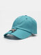 Unisex Silk Solid Color Metal Buckle Decoration Fashion Sunshade Baseball Cap - Blue