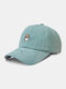 للجنسين القطن الصلبة اللون الكرتون نمط الأغنام التطريز الأزياء قبعة بيسبول ظلة - أزرق