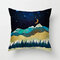 Marble Wind Landscape Water-cooled Blue Peach Velvet Pillowcase Home Fabric Sofa Cushion Cover - #6