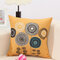 Concise Style Flower Pattern Decoration Cushion Cover Square Linen Pillowcase - #1