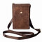 Vintage Casual Double Zipper 6 Inch Phone Bag Crossbody Bag Waist Bag For Men - Brown