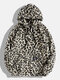 Mens All Over Leopard Print Plush Pouch Pocket Overhead Hoodies - Yellow