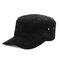 Men Durable Genuine Leather Breathable Flat Cap Winter Windproof Warm Hat Casual Outdoor Sun Hat  - Black1