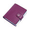 Unisex Genuine Leather Fashion 60 Card Slots Large Capacity Card Holder - Purple