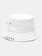 Unisex Foldable Pin Decor Cool Fashion Sunshade Bucket Hat Couple Hat - White
