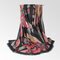 Womens Vogue Vintage Cotton Linen Breathable Feather Warm Scarf 180*90cm Oversize Shawl - Black