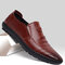 Men Soft Sole Comfy Driving Loafers Slip On Casual Shoes - Brown