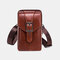 Men Genuine Leather Crossbody Bag Belt Bag - 11